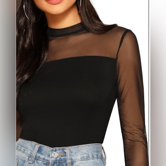 Sheer Mesh Longsleeve turtleneck - Picture 3 of 8